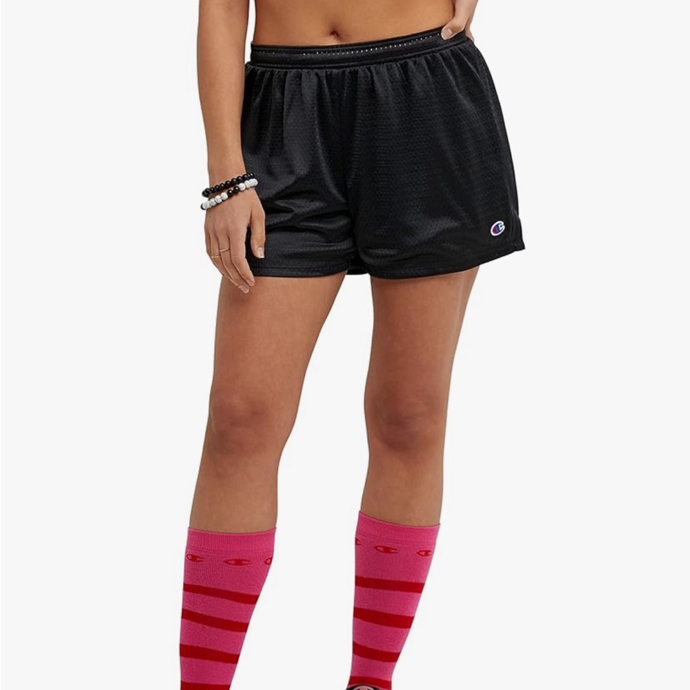 NWT CHAMPION Black Mesh Shorts